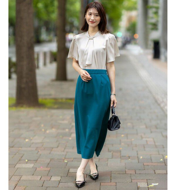 ANY SIS「【UVケア ・ストレッチ・洗える】2WAYジョーゼットジャージーナロー スカート」|スカート|