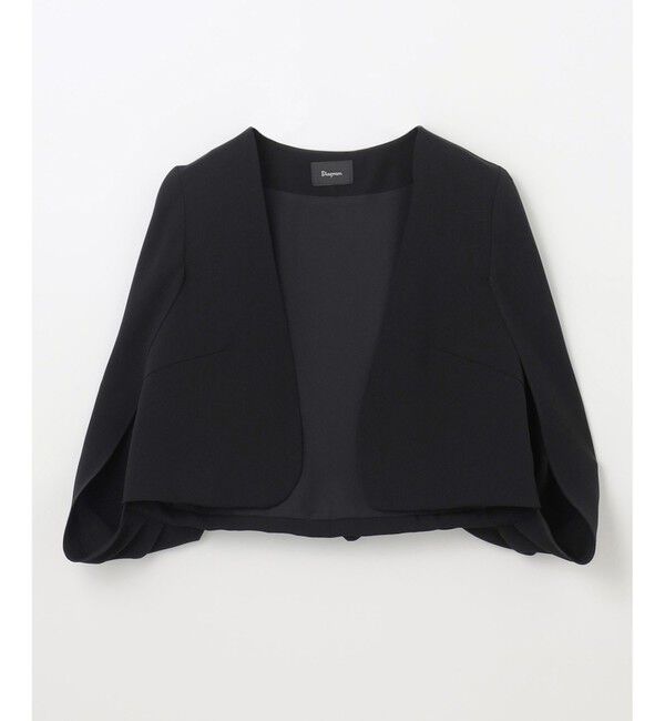 Diagram「イレギュラーボレロ」|ノーカラージャケット|ブラック