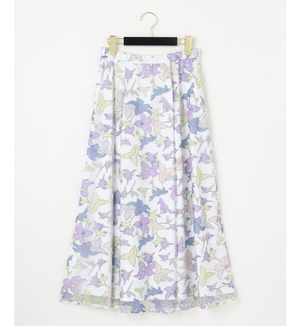 GRACE CONTINENTAL「ラメチュール刺繍フレアスカート」|スカート|