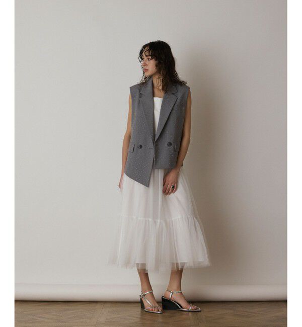  「チュールコンビティアードワンピース」|ワンピース|