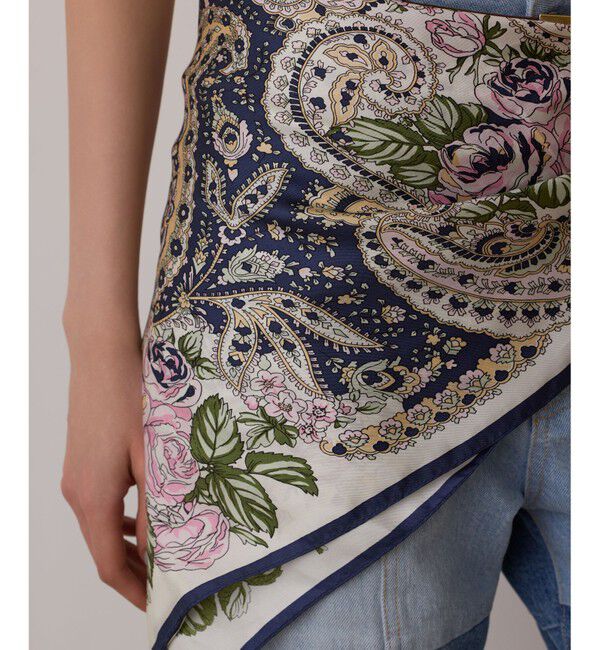 GRACE CONTINENTAL「フラワーペイズリースカーフ」|バンダナ・スカーフ|