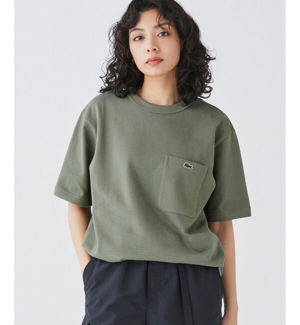 LACOSTE「鹿の子地ポケット半袖Tシャツ」|Tシャツ・カットソー|