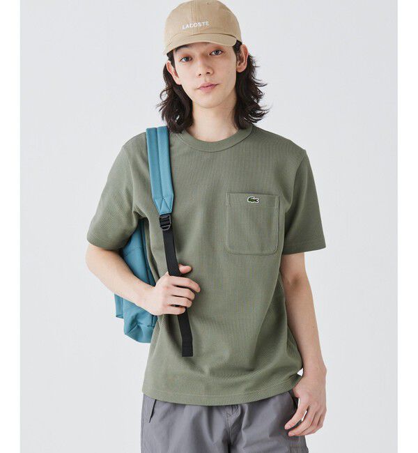 LACOSTE「鹿の子地ポケット半袖Tシャツ」|Tシャツ・カットソー|