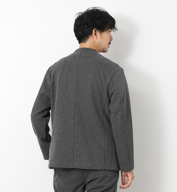 NOLLEY'S goodman「《ビジカジ/セットアップ対応》【尾州】先染めウォッシャブルノーカラーカーディガンジャケット 25AW」|ノーカラージャケット|