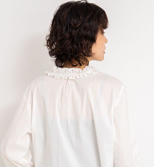 NOLLEY'S「Vネックタックギャザーパーツブラウス」|シャツ・ブラウス|