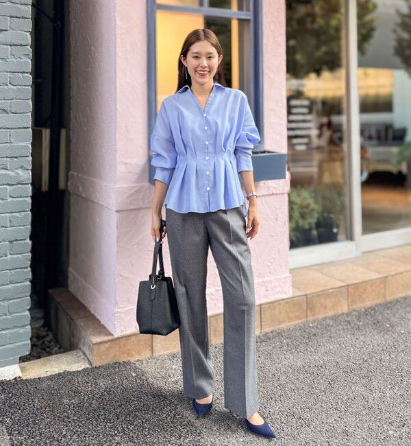 NOLLEY'S「【追加】ウォッシャブルシアースキッパータックブラウス」|シャツ・ブラウス|