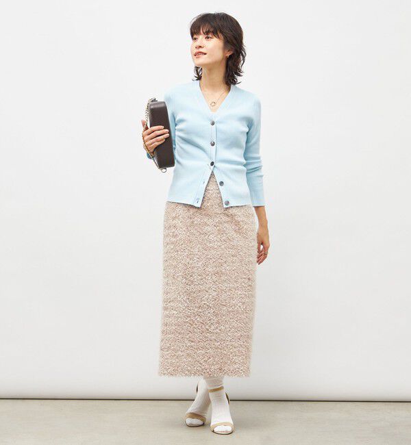 NOLLEY'S sophi「《アンサンブル対応》《手洗い可能》カシミヤ混リブVネックカーディガン」|カーディガン|