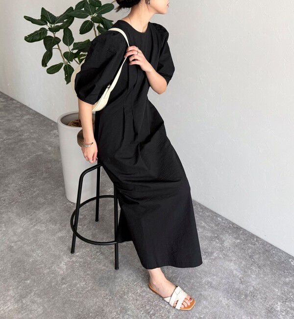 fredy emue「コットンリップルウエストシェイプワンピース」|ワンピース|