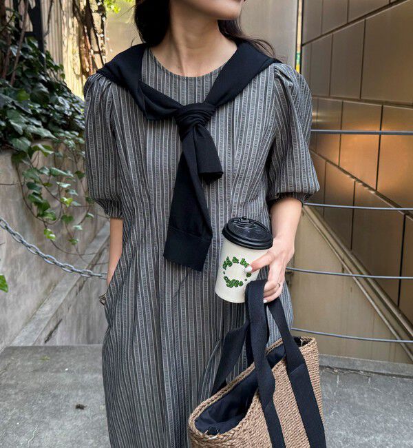 fredy emue「コットンリップルウエストシェイプワンピース」|ワンピース|