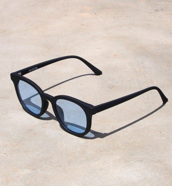 GLOSTER「【GLOSTER/グロスター】マット加工 フラットサングラス カラーレンズ」|サングラス|ロイヤルブルー