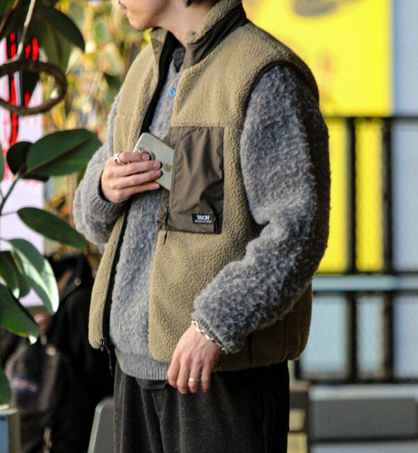 GLOSTER「【2WAYで着回せる】【UNISEX】GLOSTER配色別注 TAIONボア&times;ダウンベスト」|ダウンベスト・ベスト|