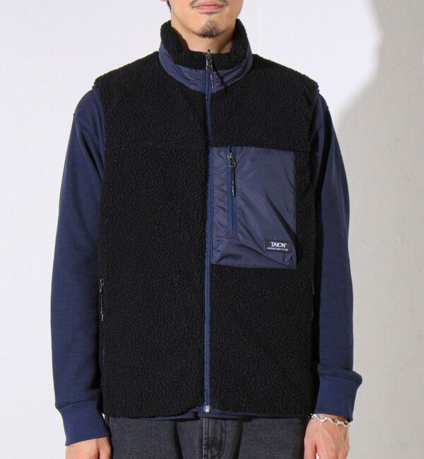 GLOSTER「【2WAYで着回せる】【UNISEX】GLOSTER配色別注 TAIONボア&times;ダウンベスト」|ダウンベスト・ベスト|