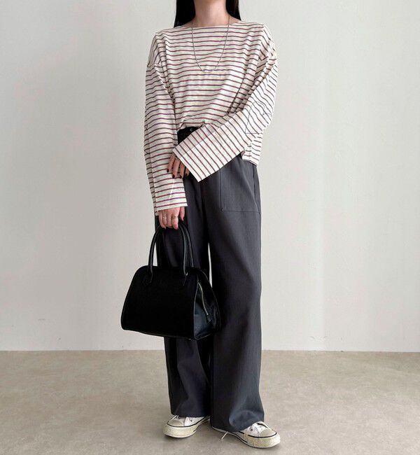 fredy emue「【接触冷感&times;UVカット/マルチ機能】ドライオックスセミワイドイージーパンツ」|チノ|