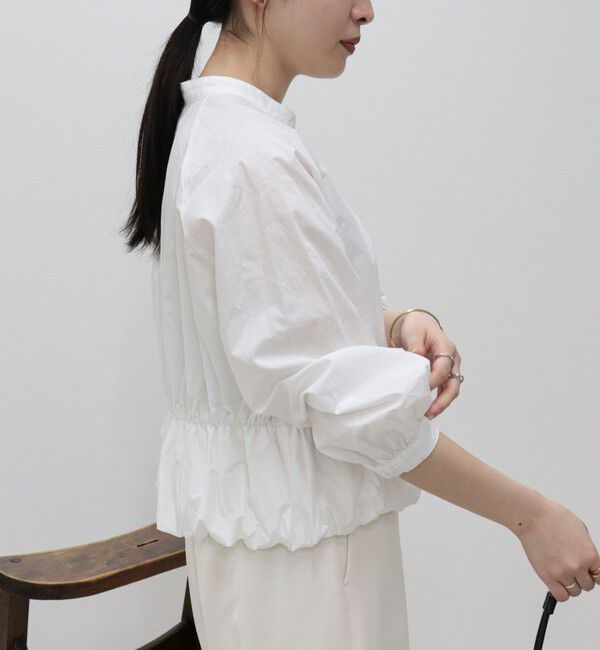 fredy emue「クロップドバルーン前開きブラウス」|シャツ・ブラウス|