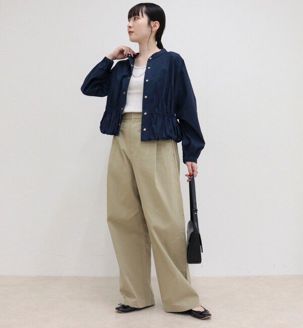 fredy emue「クロップドバルーン前開きブラウス」|シャツ・ブラウス|