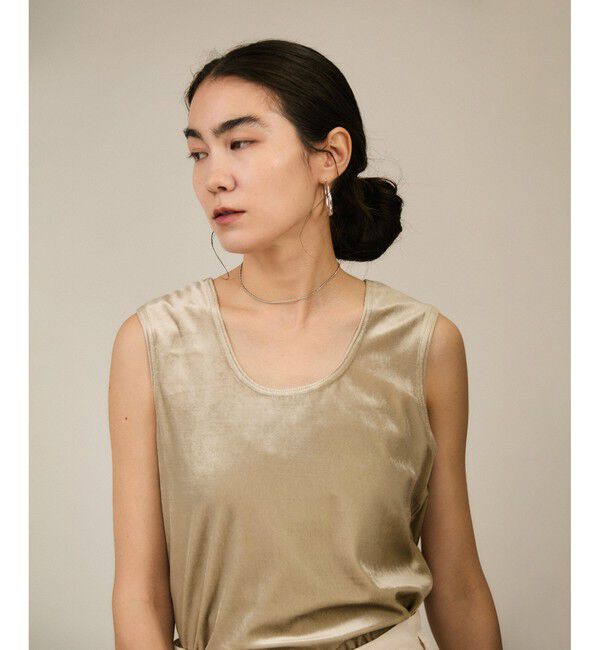 SALON adam et rope'「トリアセベロア前後2WAYノースリーブ/タンクトップ / セットアップ対応」|タンクトップ|