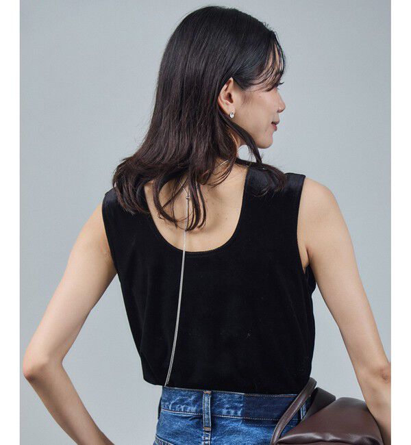 SALON adam et rope'「トリアセベロア前後2WAYノースリーブ/タンクトップ / セットアップ対応」|タンクトップ|