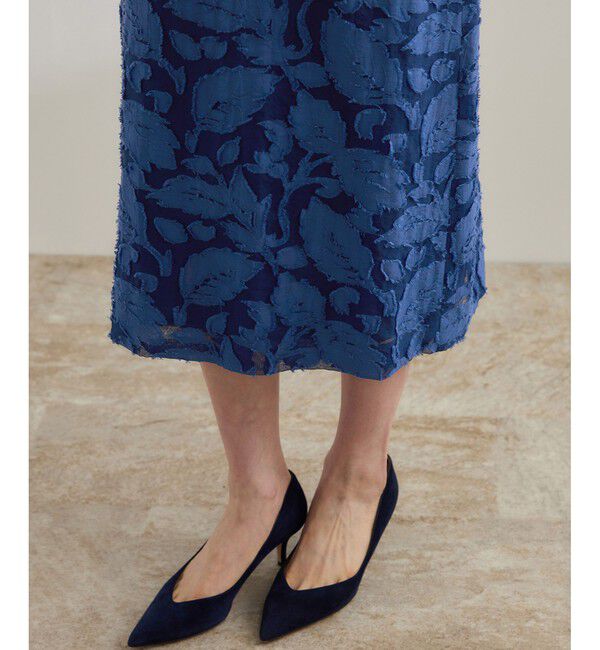 ROPE「スクエアーネックワンピース（ジャガード/サッカー素材）/洗える」|ワンピース|