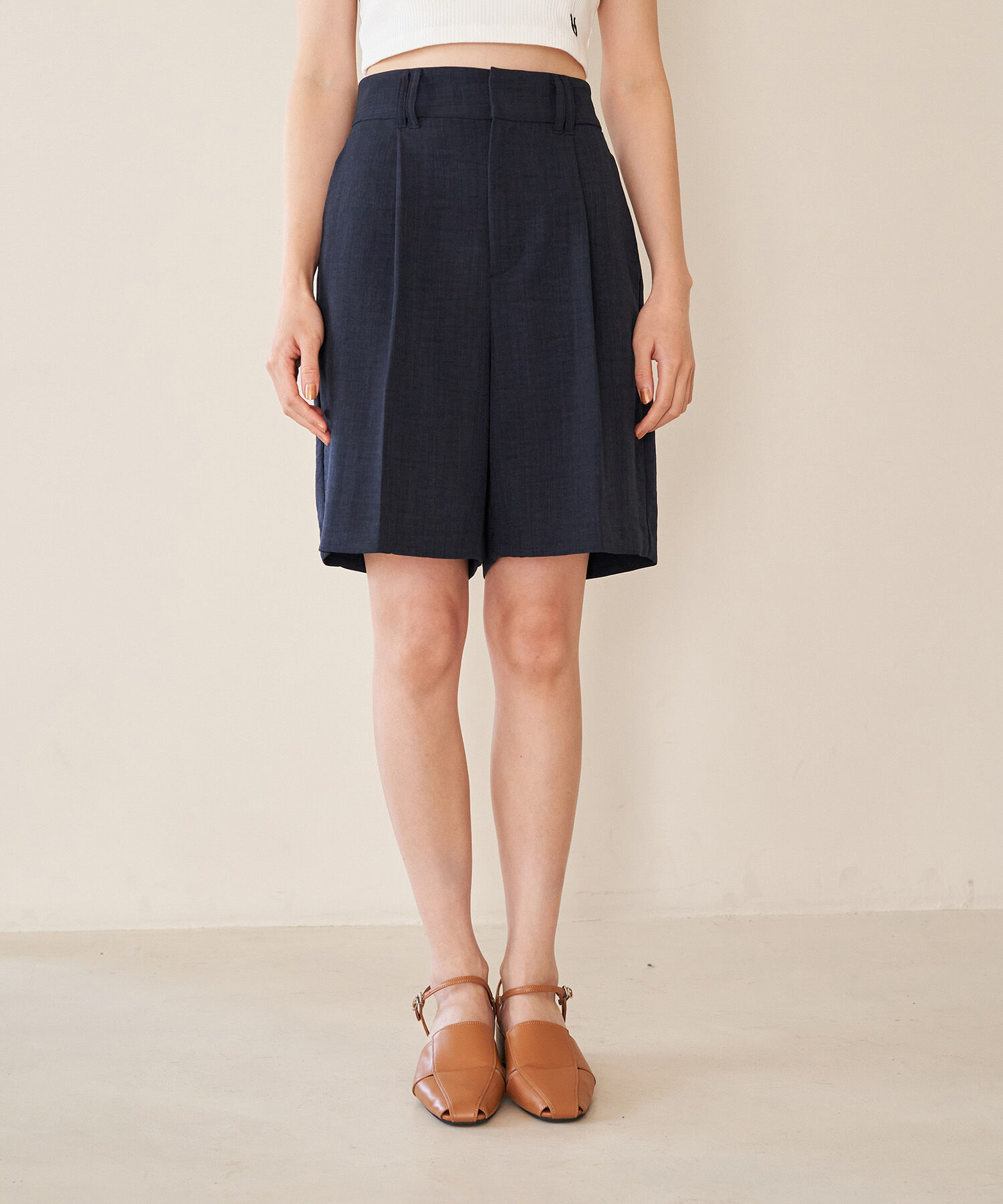 VIS「【接触冷感・洗える】美easyリネンライクショートパンツ」|その他|