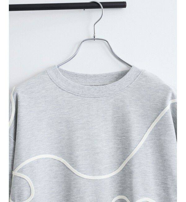 VIS「【洗える】ハート＆リボンコード刺繍スウェット」|スウェット・ジャージ|