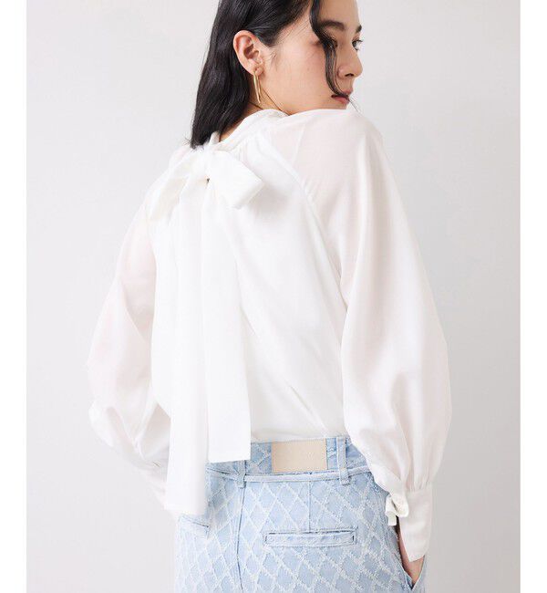 VIS「前後2WAYボリュームボウタイブラウス/イージーケア」|シャツ・ブラウス|