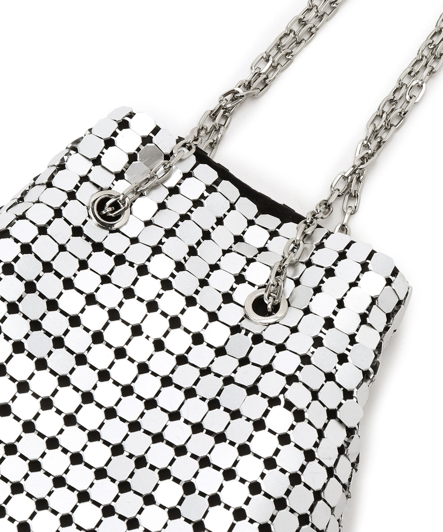 ADAM ET ROPE'「【サステナブル】メタル巾着ミニバッグ」|ハンドバッグ|