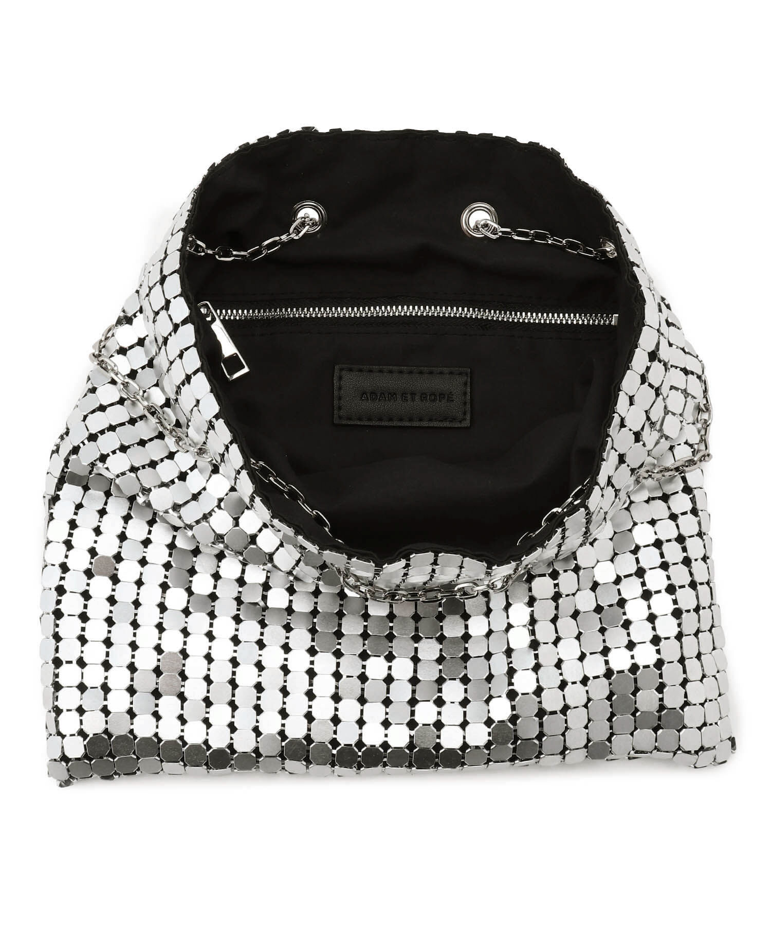 ADAM ET ROPE'「【サステナブル】メタル巾着ミニバッグ」|ハンドバッグ|