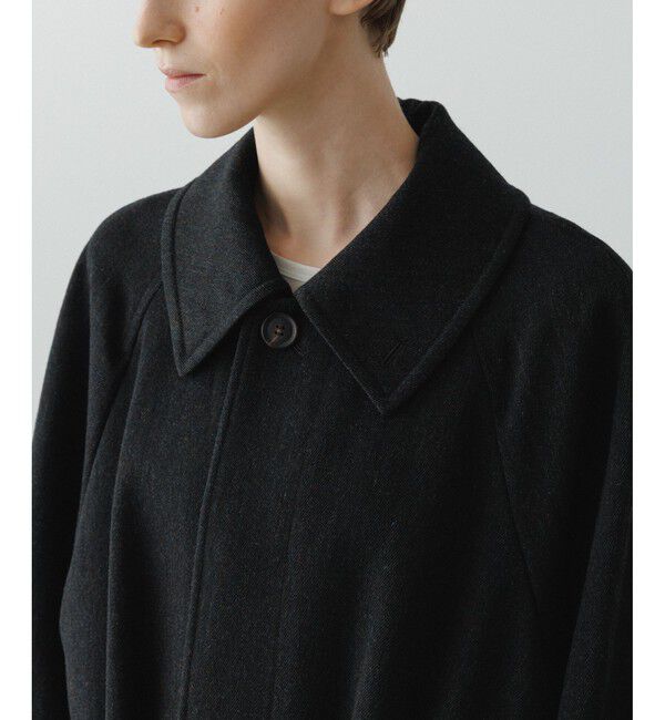 ADAM ET ROPE'「【EMOELLE】ハイカラーオーバーサイズコート」|ステンカラーコート|