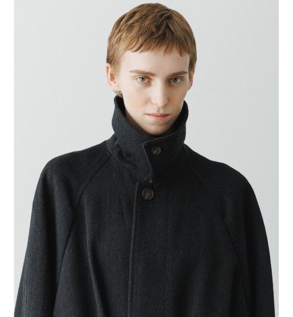 ADAM ET ROPE'「【EMOELLE】ハイカラーオーバーサイズコート」|ステンカラーコート|