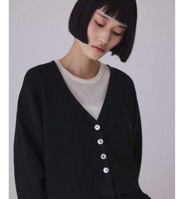 ADAM ET ROPE'「バテンレースコンビニットカーディガン」|カーディガン|