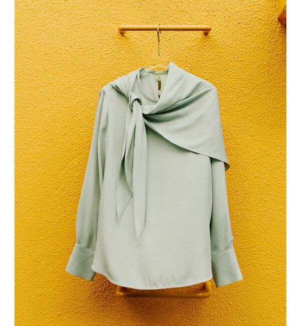 ADAM ET ROPE'「フィブリルロンTEEスカーフブラウス」|シャツ・ブラウス|