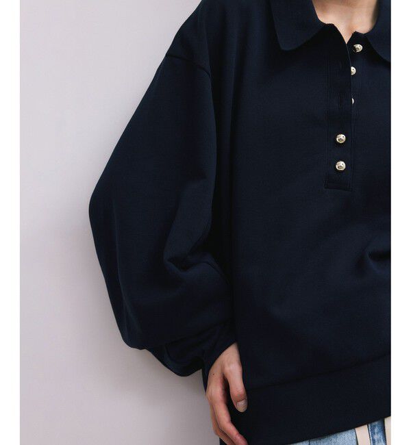 ADAM ET ROPE'「【WEB限定】ポロ襟フォルムプルオーバー」|スウェット・ジャージ|