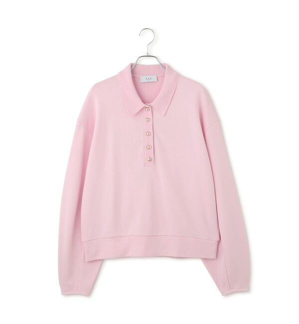ADAM ET ROPE'「【WEB限定】ポロ襟フォルムプルオーバー」|スウェット・ジャージ|