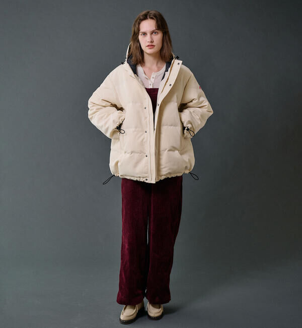 DANTON「DANTON | ポリエステルタッサー ダウンフードジャケット WOMEN」|ダウン|