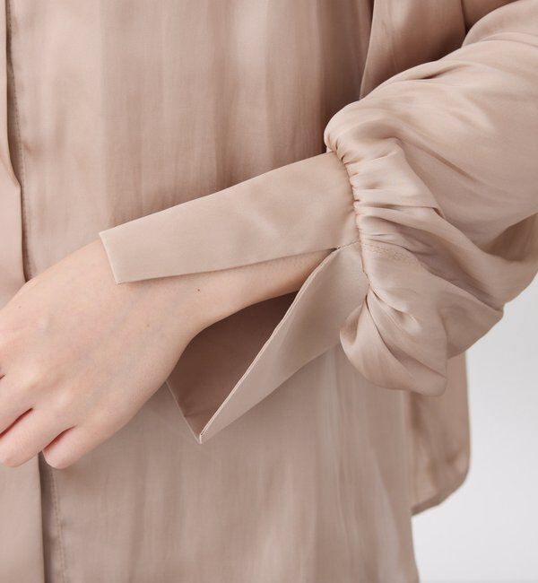  「配色サテンブラウス」|シャツ・ブラウス|