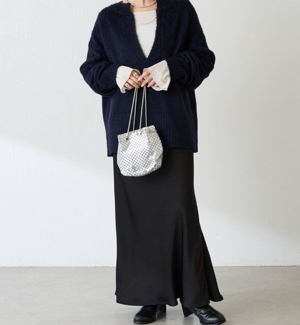  「シアーラメリブスクエアカットソー」|Tシャツ・カットソー|