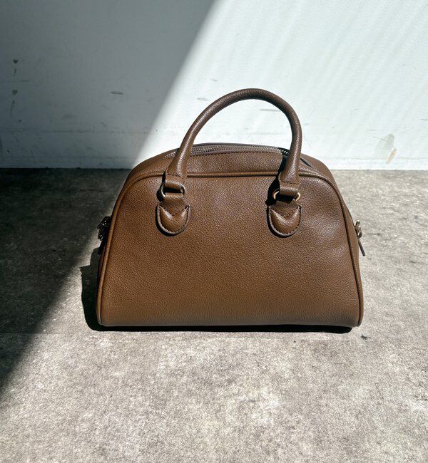  「シボフェイクレザーボストンバッグ」|トートバッグ|