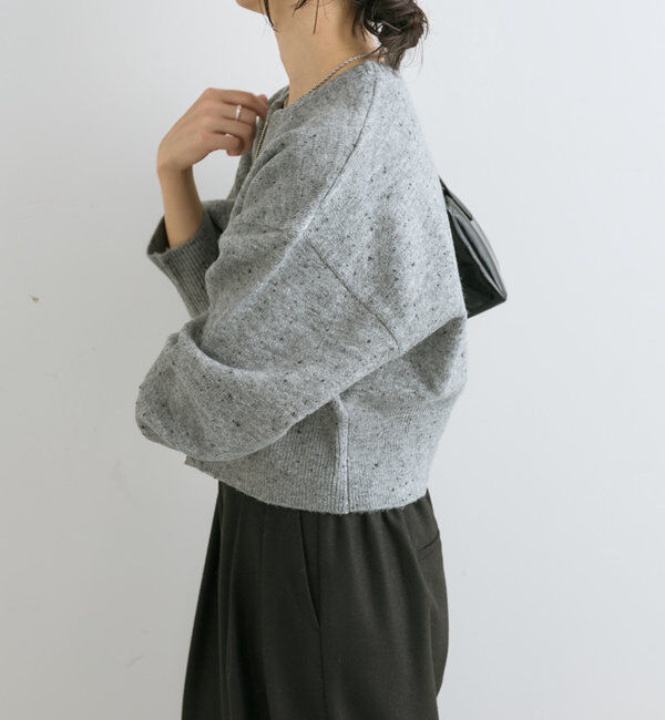  「【カーディガンとしても着れる】ショートZIPニット」|ニット・セーター|