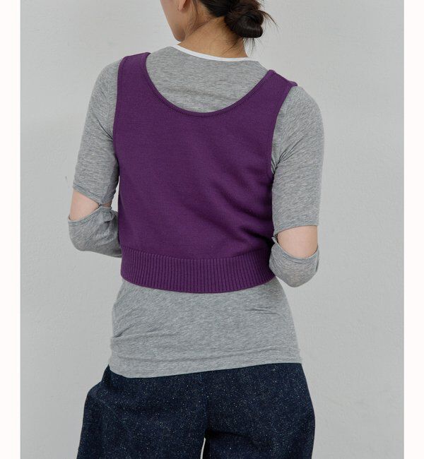  「【PEAS】レタードニットベスト」|ニット・セーター|