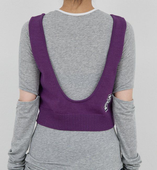  「【PEAS】レタードニットベスト」|ニット・セーター|