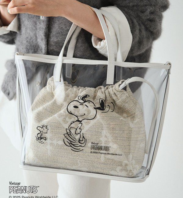  「【再値下げ】《PEANUTS&times;russetコラボ》クリアトート&times;巾着セットバッグ」|トートバッグ|