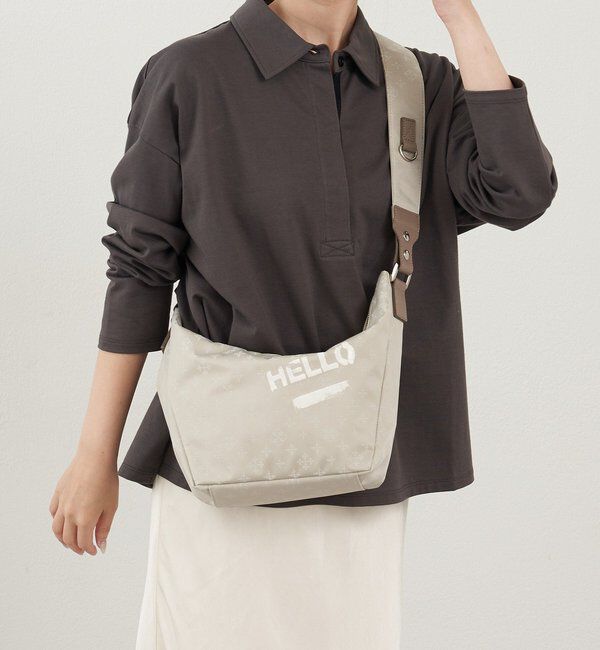  「ステンシル風プリント ナイロン2WAYミニショルダーバッグ」|ショルダー・メッセンジャー|