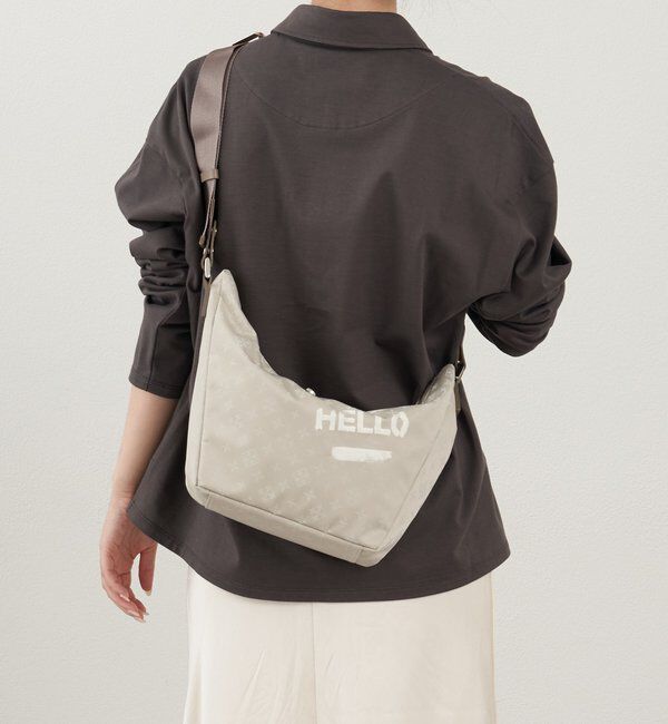 「ステンシル風プリント ナイロン2WAYミニショルダーバッグ」|ショルダー・メッセンジャー|