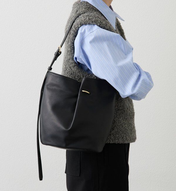  「ツイードスカーフ付きレザー2WAYショルダーバッグ」|ショルダー・メッセンジャー|