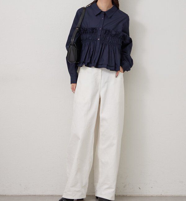  「シャーリングティアード ブラウス」|シャツ・ブラウス|