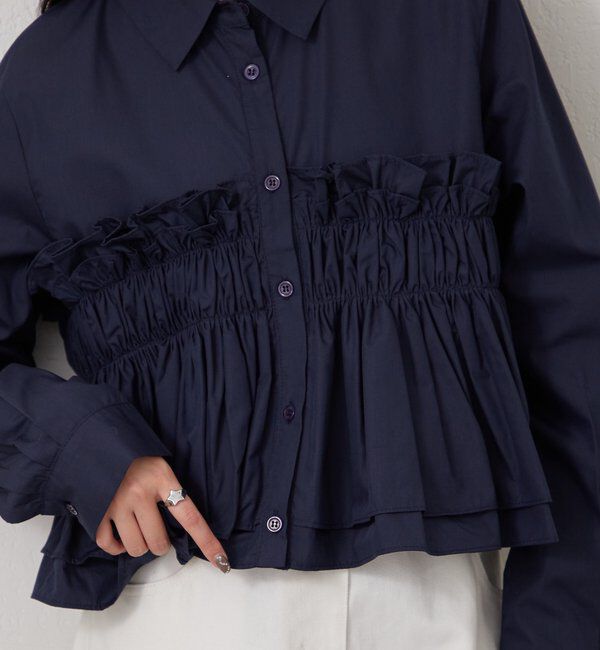  「シャーリングティアード ブラウス」|シャツ・ブラウス|