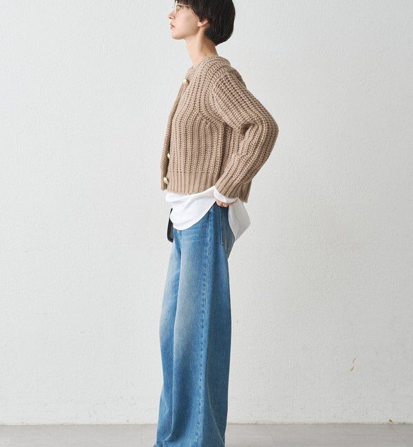  「ゴールドボタンニットカーデ」|ニット・セーター|