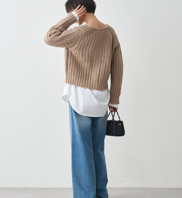  「ゴールドボタンニットカーデ」|ニット・セーター|