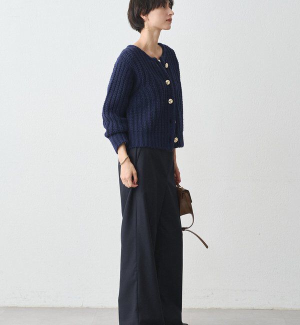  「ゴールドボタンニットカーデ」|ニット・セーター|