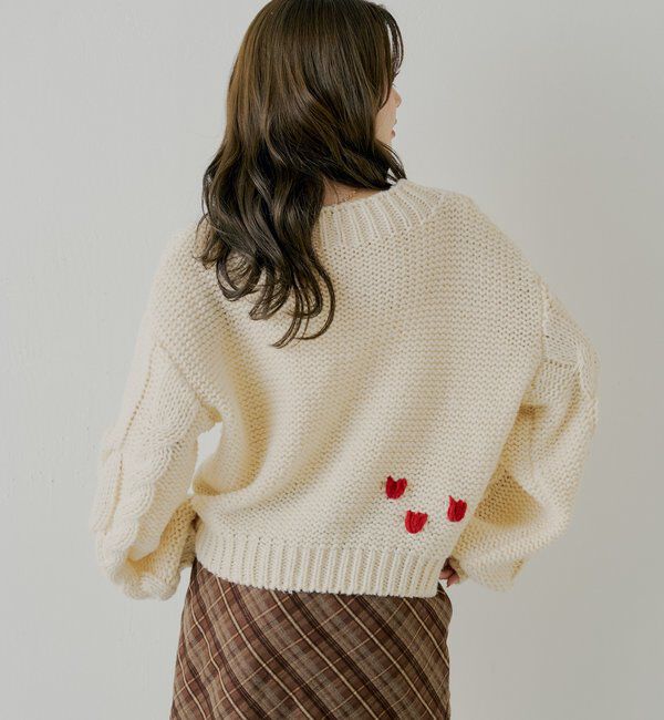  「BIGケーブルローゲージルーズニット」|ニット・セーター|